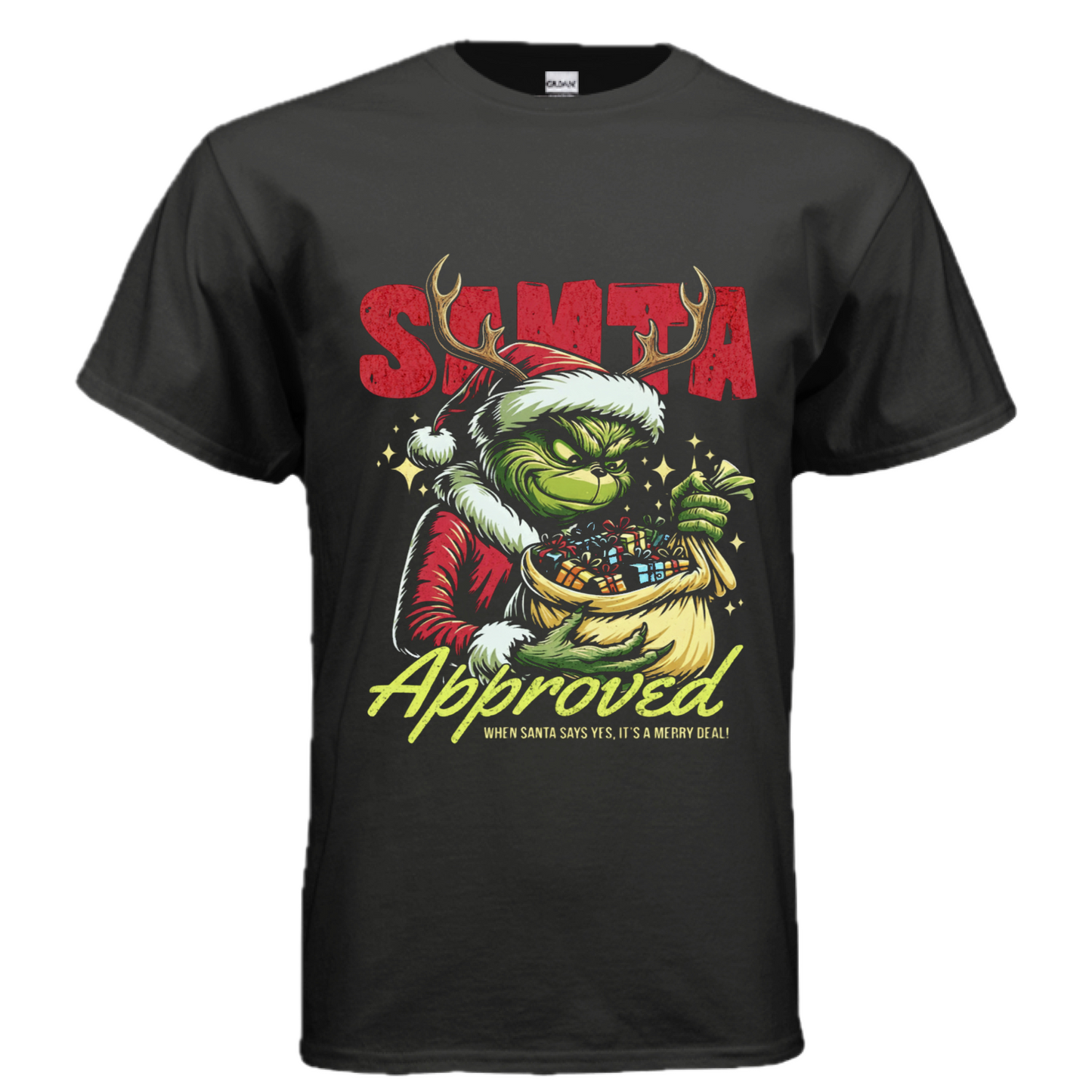 🎄 Santa Approved Funny Christmas T-Shirt – Holiday Graphic Tee